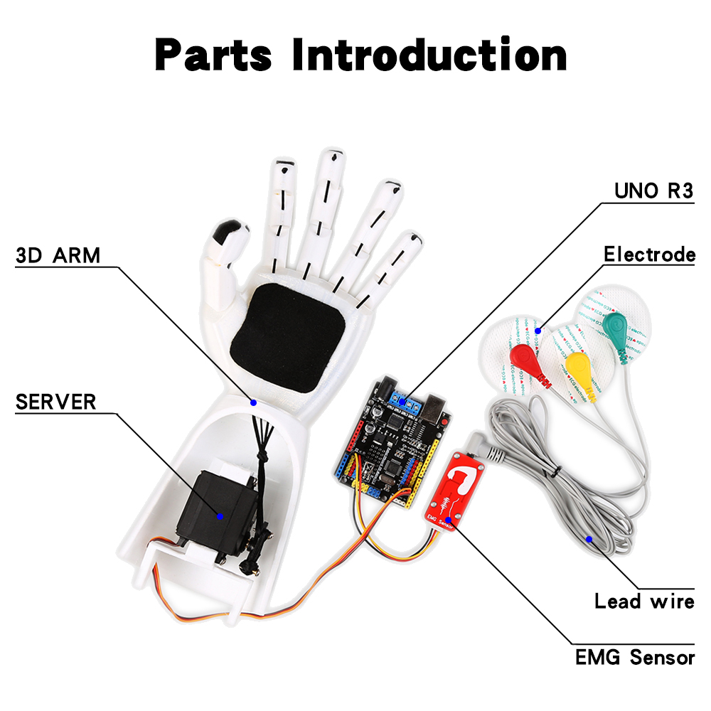 Cảm biến EMG, cánh tay robot,  - đánh giá và giá Muscle Sensor Emg