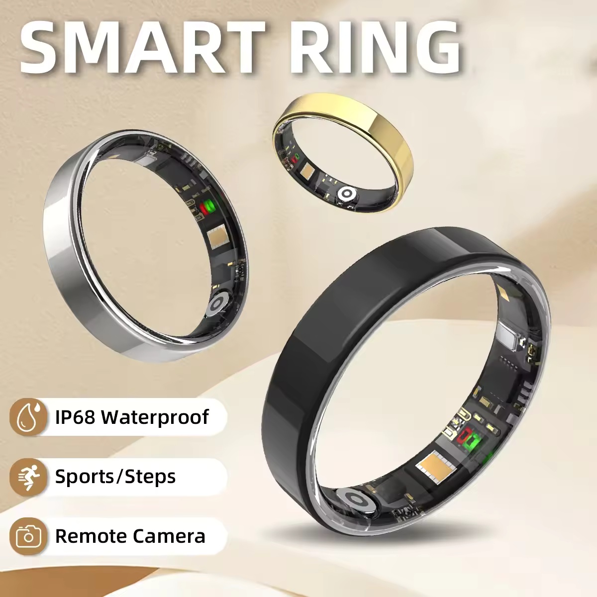 R09 Smart Ring Men Women with  - đánh giá và giá Temperature Ring Skin